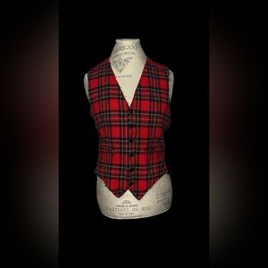 Vintage 100% Wool Neiman - Marcus Plaid Vest